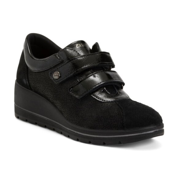 ENVAL SOFT Made In Italy Suede Wedge Sneakers - Picture 1 of 3
